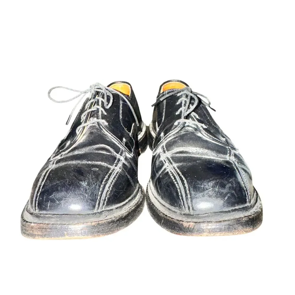 Allen Edmonds Hillcrest Oxfords Men's Size 10 C Black Leather Bicycle Toe Shoes